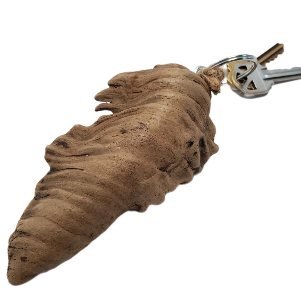 Driftwood Keychain with Beads Length 5